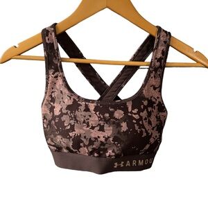 Under Armour Women's Black and Pink Sports Bra
